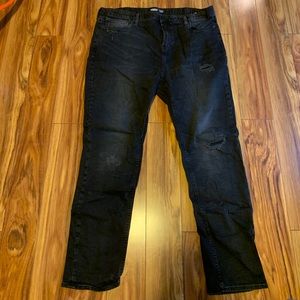 Old Navy Black Distressed Ripped Jeans 40X32